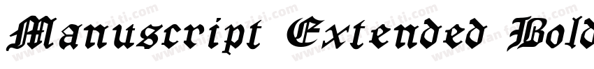 Manuscript Extended Bold字体转换